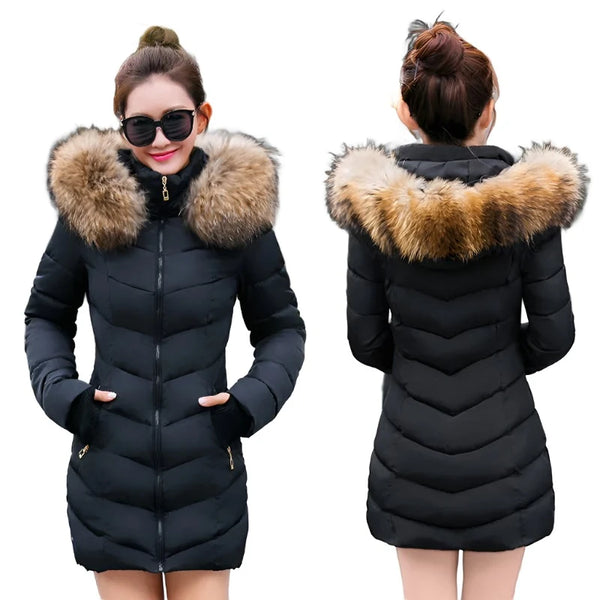 Winter Jacket Women New Parka Coat Thickening Cotton Outwear Faux