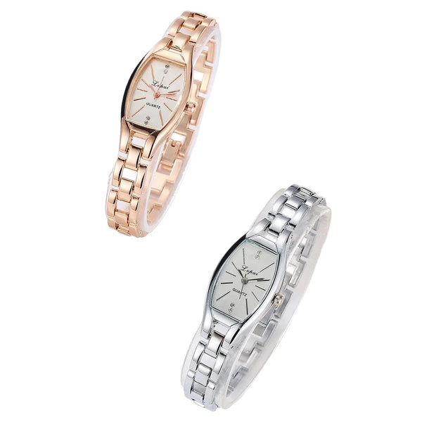 Women Watch Rose Gold Stainless Steel Wrist Watch Dress Quartz Watch