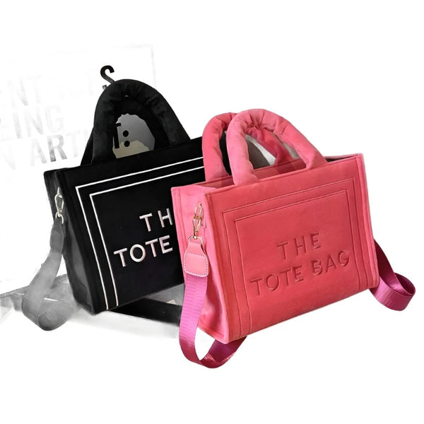 The Tote Bag for Women, Plush Work Travel Handbag with Shoulder Strap