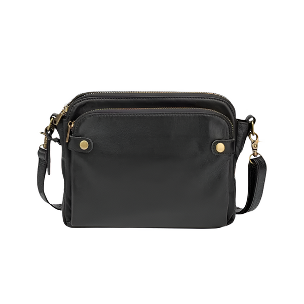 Crossbody Leather Shoulder Bags and Clutches 3 layer crossbody