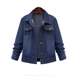 "Upgrade Your Style with our Autumn Winter Denim Jacket Long Sleeve Short Denim Coat
